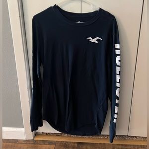 Hollister dark blue long sleeve tee size M